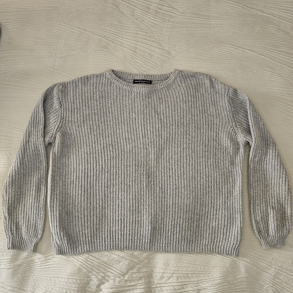 Brandy Melville Gray Chunky Knit Sweater - Picture 1 of 4